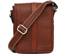 Petit sac à bandoulière latéral en cuir véritable unisexe étui de transport