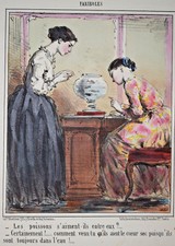 Poissons EDOUARD BEAUMONT Lithographie Couleurs Destouches FARIBOLES in4 1855