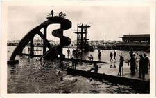 CPA MOROCCO CASABLANCA - Piscine Munisipale, Tobogan et Plongeoir (93102)