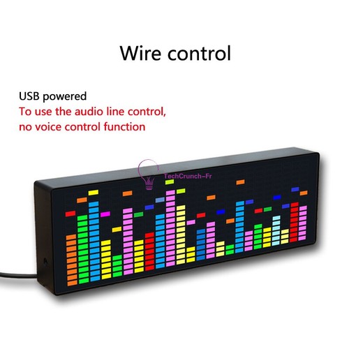 Led light music spectrum clock - led,