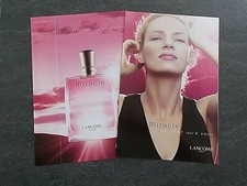 Publicité papier Parfum. Perfume ad. Lancôme Miracle 2000 recto verso bande parf