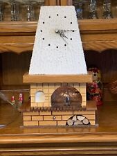 HORLOGE DÉCORATIVE À POSER - Représentation d'une cheminée ancienne - Artisanat