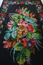 tapis rose kilim moldave Bessarabien Bessarabian Moldavian folk rug 320x168 cm 