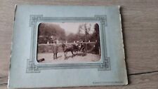 Ancienne Photo  Attelage Chevaux Porcelaine Photo Lallement 35 X 26 Cm