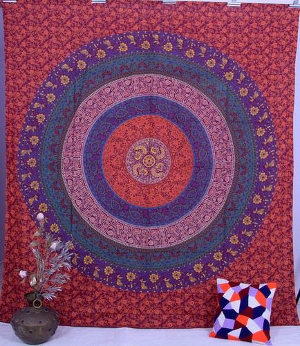 Tenture murale florale mandala - murale,