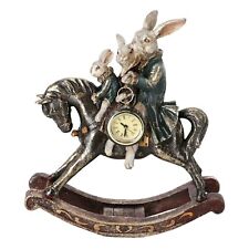 Statue Lapin A Cheval Horloge