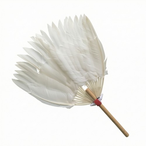 éventail plumes oie fait - plumes, d'oie