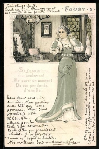 Carte postale faust - carte,