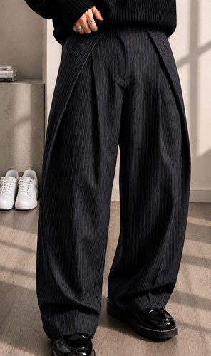Black wide leg - wide-leg, pants