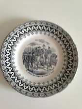 Assiette HB Choisy le Roi Assiette parlante Mac Mahon N° 12