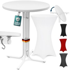 Table haute blanche pliable