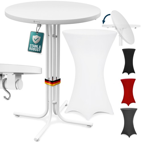 Table haute blanche - , pliable