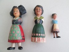 3 poupées folkloriques en celluloid petitcollin à restaurer