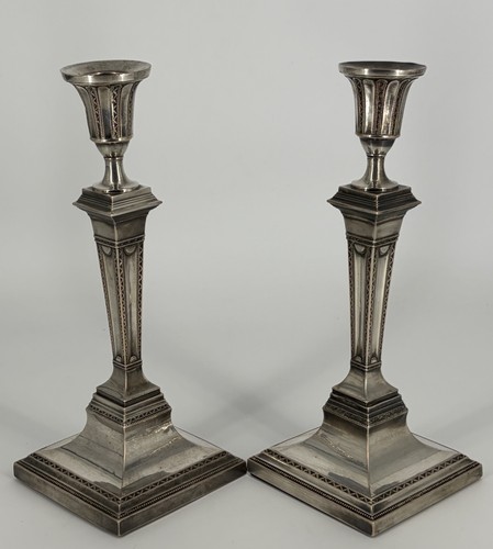 Paire bougeoirs bronze - paire,