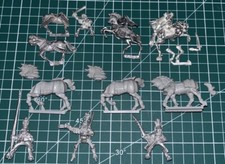 3C Warhammer Fantasy Citadel Lot 6 Chevaliers + Chevaux Bretonnien Knight Army I