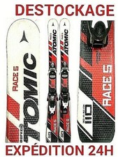 ski occasion enfant ATOMIC "RACE 5" taille: 110 cm = 1 mètre 10 + fixations