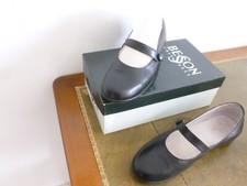 NEUVES SUPERBES BALLERINES A BRIDE DESSUS CUIR NOIR T. 39