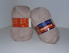 Pingouin Lot 12 Pelotes Pingolaine Pure Laine Coloris Beige Rosé Made in France