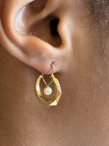 Créoles jaune 18 ct - or,