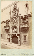 Nancy, Porte de la Bibliothèque, Musée lorrain Vintage albumen print.  Tirage 