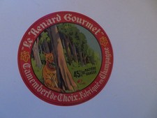 Etiquette  de fromage camembert Le renard Gourmet