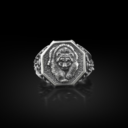 Bague chevalière homme - , en