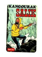 Tintin. Autocollant KANGOURAK SALIK. Haddock traverse la cascade. Publiart 1979