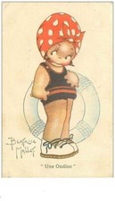 ILLUSTRATEURS.n°7527."UNE ONDINE".FILLETTE EN MAILLOT DE BAIN