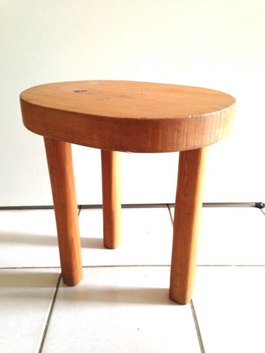 Ancien tabouret tripode chevet - ancien,