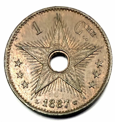Pièce centime 1887 - 1, congo