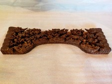 Imposte japonais vintage 欄間 RANMA sculpture bois chrysanthème décoration inté...