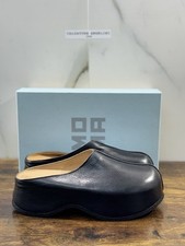 Moma Sabot En Cuir Noir À Talons Luxe Fait Main Moma Femme 40