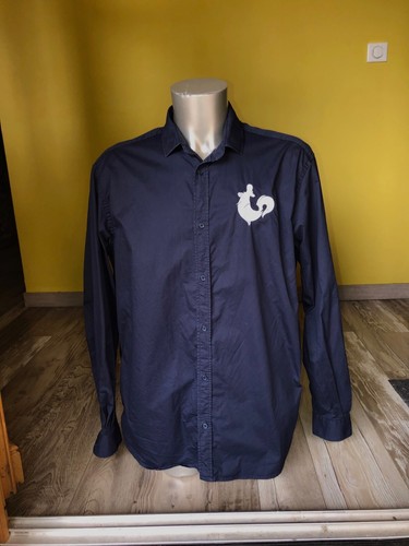 Jolie chemise bleu marine - chemise,