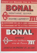 3 Buvards publicitaires  thème alcool fort BONNAL gentiane blotters