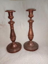 2 anciens Chandeliers/Bougeoirs en cuivre