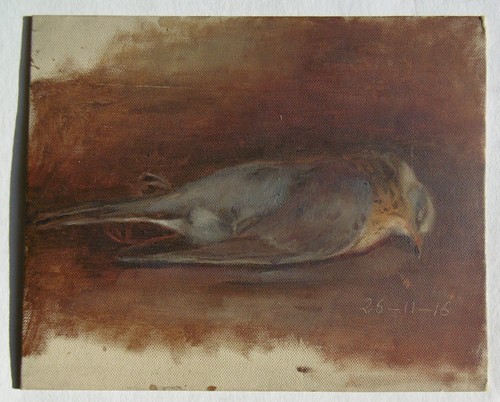 Chasse huile sur carton nature - sur,