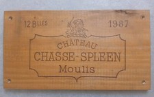 1 Estampe Bois Façade Caisse De Vins Château Chasse-Spleen Moulis 1987