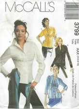 3799 PATRON" McCALL'S 4 CREATIONS CHEMISE BLOUSE CHIC 32 AU 46