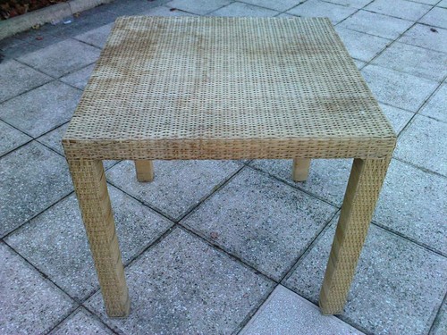 Table haute rotin jean michel - table,