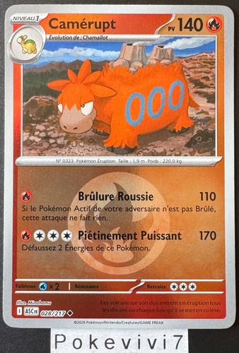 Carte pokemon camerupt 028 - pokemon, 028/217