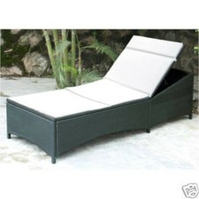 Chaise Longue De Jardin En Rattan Neuve 2E6