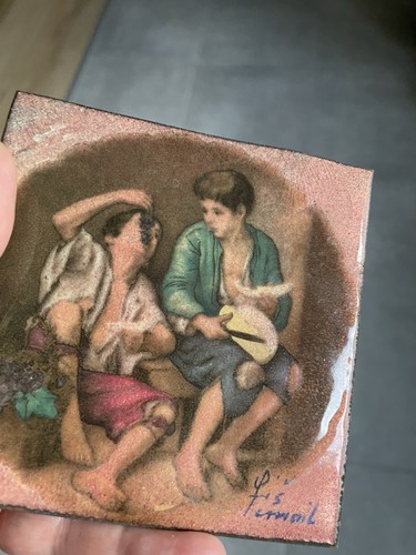 Tole émaillée sur cuivre - tole,