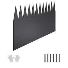 Bordure Paysagère Jardin Acier Résistante à la Rouille 4PCS 1016x304,8 mm