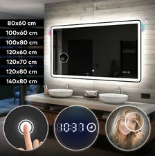 Moderne Miroir Salle De Bain Lumineux LED Illumination INTERRUPTEUR | BLUETOOTH