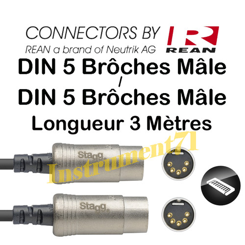 Câble midi din broches - câble,
