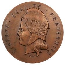 France - médaille - Liberté Égalité Fraternité - Député du Morbihan - bronze