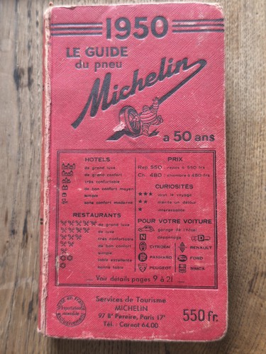 Guide michelin 1950 livre - michelin,