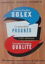 PUBLICITE SOLEX CARBURATEUR VELOSOLEX MICROMETRE OLIVIER J DE 1953 FRENCH AD PUB