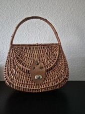 ANCIEN PANIER, SAC OSIER ROTIN