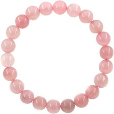 Bracelet Quartz Rose - Lithothérapie - Perles Pierre Diamètre 8mm